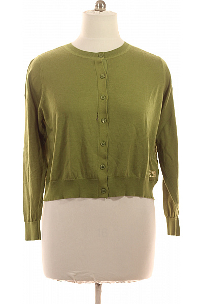 Roberto Cavalli Zelený Propínací Kardigan Dlouhý Rukáv Na Knoflíky Basic Vel. EU XL