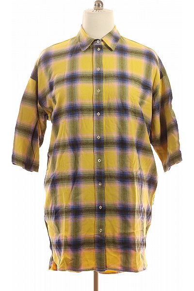 RISY & JERFS Dámské kostkované šaty s krátkým rukávem žluté Velikost 42 | RISY & JERFS | obrázek 2