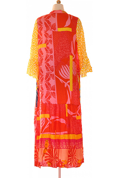 miss goodlife Dámské šaty s krátkým rukávem barevné s potiskem papouška a květin Vel. M | miss goodlife | obrázek 2