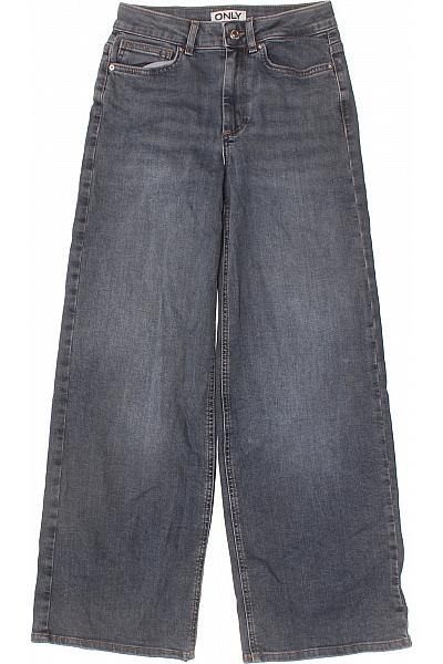 ONLY Dámské Bavlněné Džíny šedé Seprané Volné široké Velikost XS