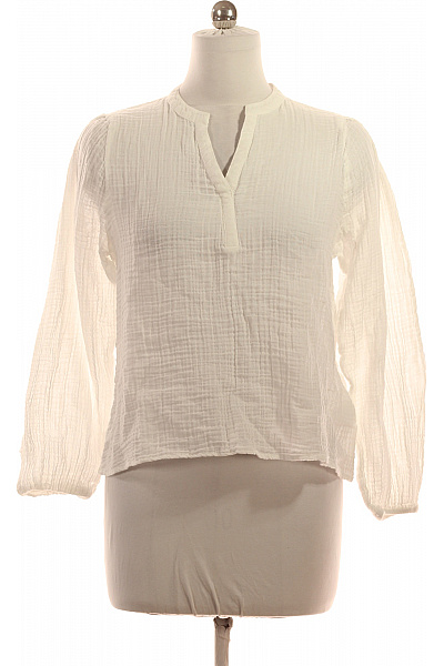 neo noir Dámská halenka s dlouhým rukávem bílá mušelínová volná Vel. EU 40 | neo noir | obrázek 2