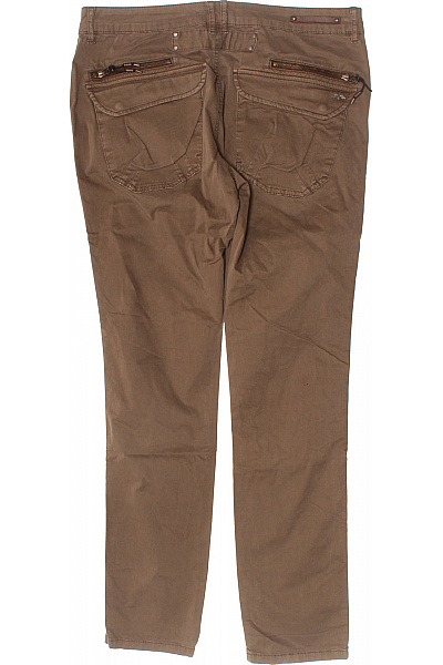 Mos Mosh Dámské bavlněné hnědé kalhoty slim s kapsami zdobené kamínky Velikost EU 33 | Mos Mosh | obrázek 2