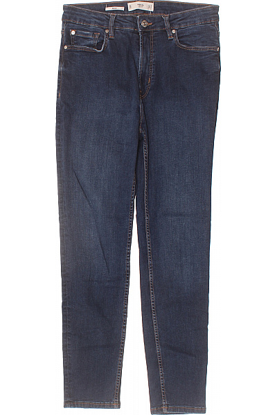MANGO Dámské Tmavě Modré Strečové Skinny Džíny S Vysokým Pasem Vel. 38