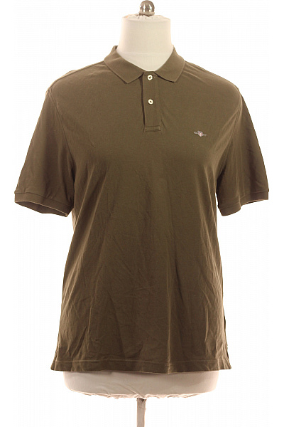 GANT Pánské bavlněné polo tričko s krátkým rukávem a výšivkou khaki Velikost XL | GANT | obrázek 2