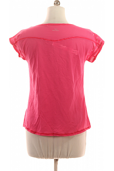 Nike Dámské sportovní funkční tričko růžové pruhované s krátkým rukávem Velikost M | Nike | obrázek 2