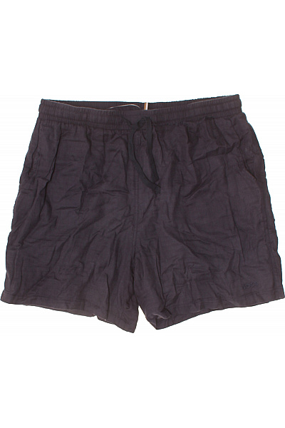 Hugo Boss Pánské Bavlněné Kraťasy Tmavé Volné Ležérní Plážové S Kapsami Vel. M