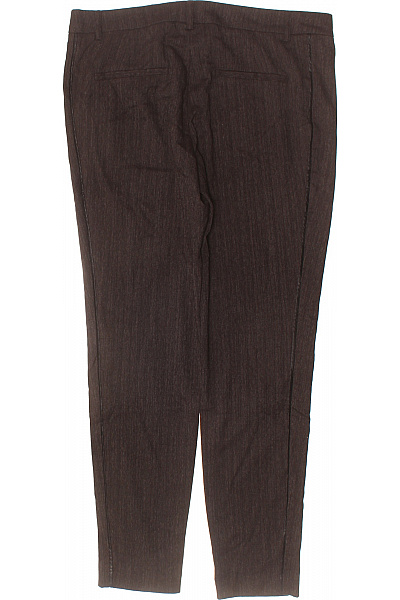 PULZ JEANS Dámské Hnědé Pruhované Polyesterové Oblekové Cigaretové Kalhoty Elegantní Velikost EU 42 | PULZ JEANS | obrázek 3