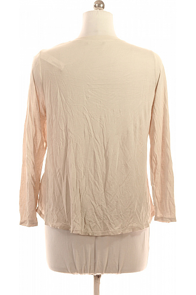 oui Dámská halenka s dlouhým rukávem a výstřihem do V béžová bavlněná volná Velikost 38 | oui | obrázek 2