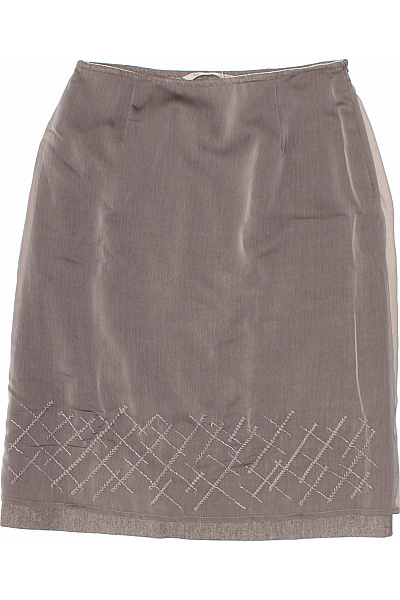 Pennyblack Polyesterová Pouzdrová Sukně šedá Elegantní S Výšivkou Ke Kolenům Vel. M