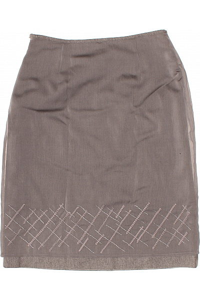 Pennyblack Polyesterová pouzdrová sukně šedá elegantní s výšivkou ke kolenům Vel. M | Pennyblack | obrázek 2