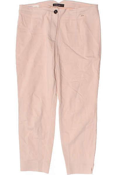 MARCCAIN Dámské Bavlněné Tříčtvrteční Kalhoty Růžové Ležérní Rovné Vel. EU 28