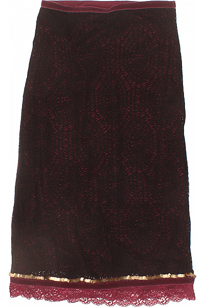 Karen Millen Dámská černá červená krajková pouzdrová sukně elegantní večerní dlouhá Vel. 10 | Karen Millen | obrázek 2