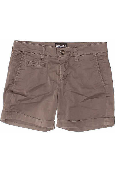Blauer. Bavlněné dámské krátké volnočasové ležérní šortky hnědé Velikost 26 | Blauer. | obrázek 2