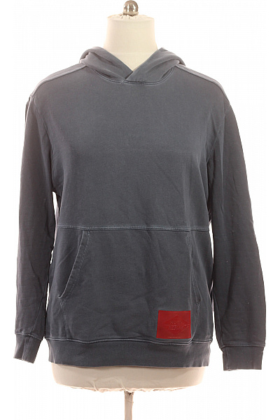 Hugo Boss Pánská Bavlněná Mikina S Kapucí Přes Hlavu Jednobarevná Streetwear Vel. L