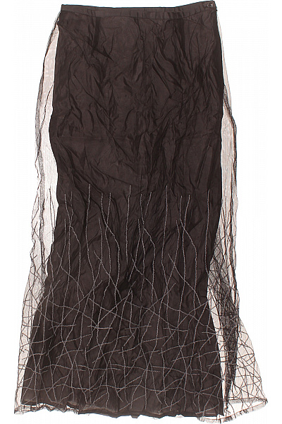 MARC AUREL Dámská černá maxi sukně průsvitná vzorovaná elegantní splývavá Vel. 38 | MARC AUREL | obrázek 2