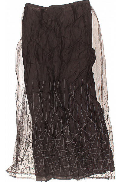 MARC AUREL Dámská černá maxi sukně průsvitná vzorovaná elegantní splývavá Vel. 38 | MARC AUREL | obrázek 3