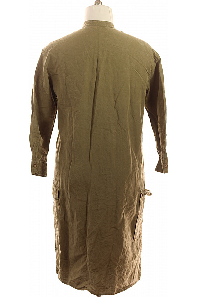 Marc O´Polo dámské lněné šaty se stojáčkem a kapsami khaki Vel. 40 | Marc O´Polo | obrázek 3