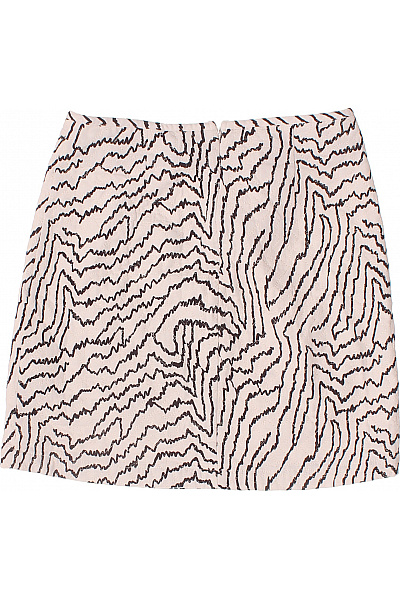 Reiss Dámská polyesterová mini sukně béžová černobílá vzorovaná áčková krátká Vel. UK 10 | Reiss | obrázek 3