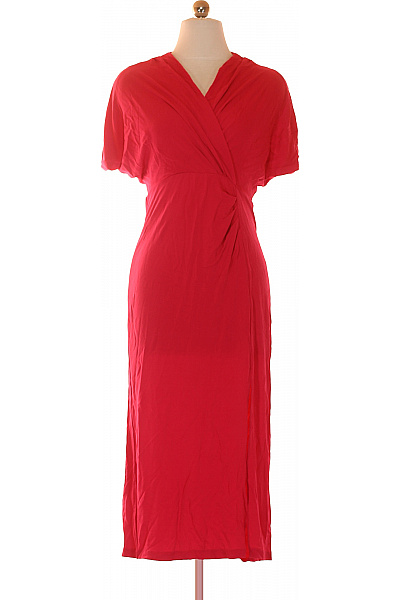 DIANE Von FURSTEBERG Dámské červené Zavinovací šaty S Krátkým Rukávem Vel. S