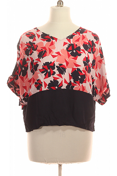 Laurel Dámská Halenka S Krátkým Rukávem A Potiskem Květinová Vel. XXL