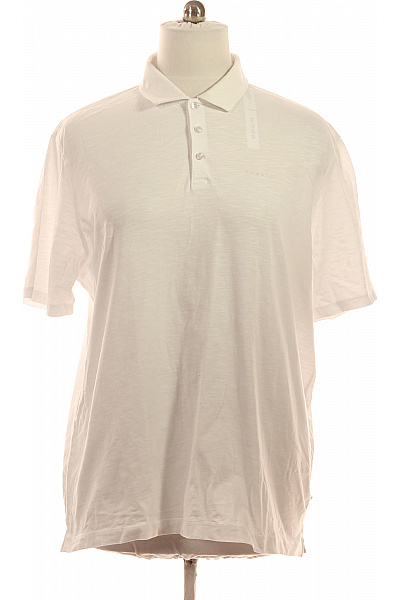 Bugatti Pánské Bílé Polo Tričko S Krátkým Rukávem Vel. 3XL