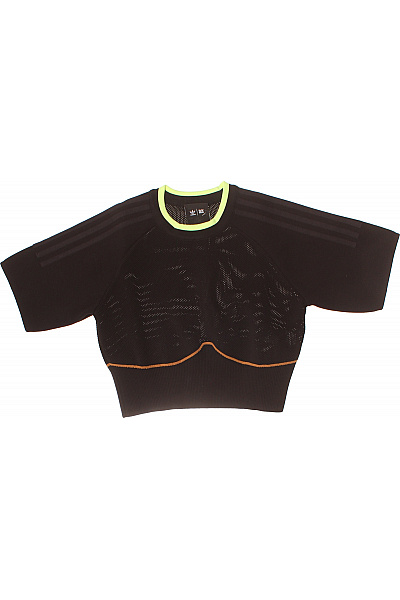 ADIDAS Černé crop top tričko s krátkým rukávem a průstřihy Velikost US 1X | ADIDAS | obrázek 2