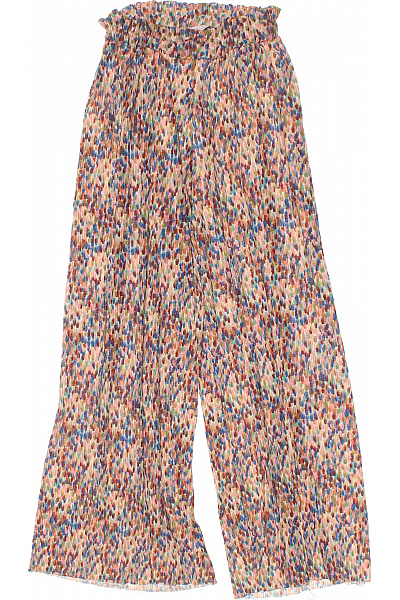 RICH&ROYAL Dámské široké Kalhoty Volnočasové Barevné S Potiskem Polyesterové Velikost XS