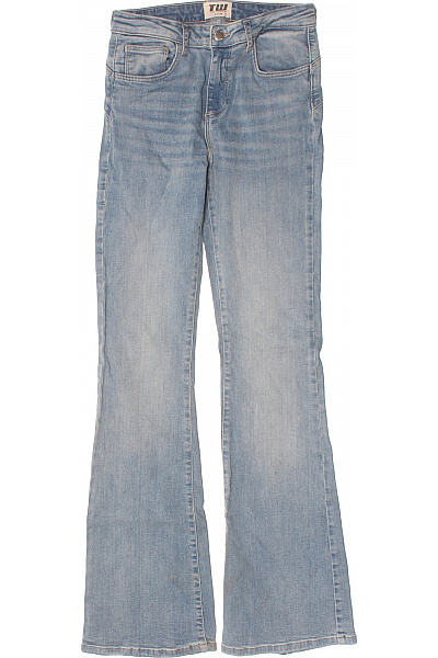 TALLY WEiJL Dámské Džíny Zvonové Strečové S Vysokým Pasem Modré Velikost EU 36