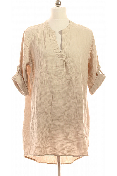 Zwillingsherz Dámské Mušelínové šaty Béžové Volnočasové Letní Vel. U