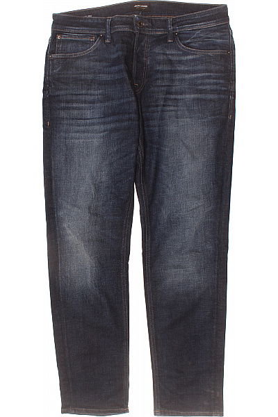 JACK & JONES Pánské Džíny Modré Rovné Strečové Klasické Vel. L