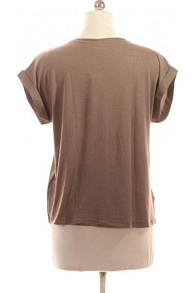 VILA Dámské tričko s krátkým rukávem jednobarevné polyesterové Velikost 40 | VILA | obrázek 3