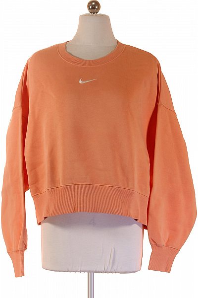 Nike dámská oranžová bavlněná mikina crop crewneck Vel. S | Nike | obrázek 2
