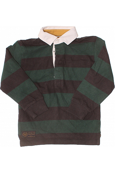 Next Chlapecké Pruhované Tričko Zelené Bavlna Vel. 104