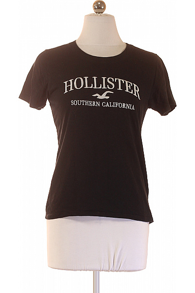 Hollister Dámské Tričko S Krátkým Rukávem A Potiskem Bavlněné Jednobarevné Velikost XS