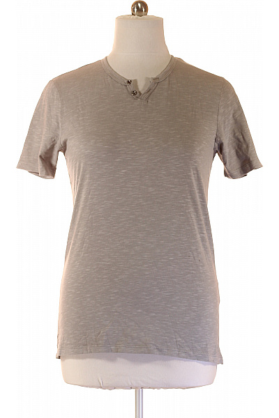 JACK & JONES Pánské Tričko S Krátkým Rukávem Henley Basic Bavlněné šedé Vel. L