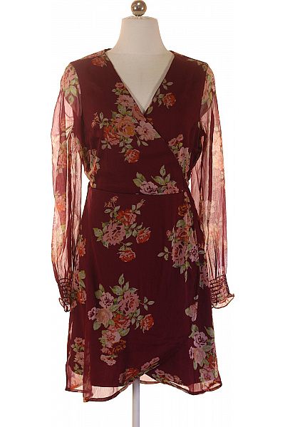 VERO MODA Dámské šaty Zavinovací Květované S Dlouhým Rukávem Vel. S