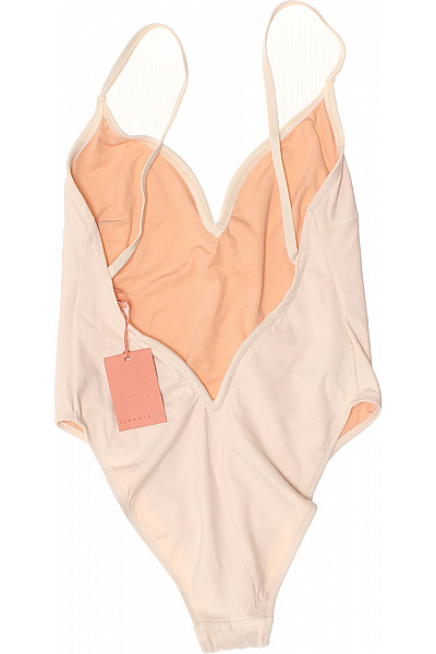 Dámské jednodílné plavky béžové sexy vykrojené Velikost M | Unimoda | obrázek 3