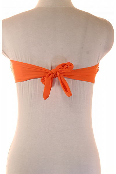 MOSCHINO Dámské plavky pruhované oranžové lesklé bez ramínek Vel. 85 | MOSCHINO | obrázek 3