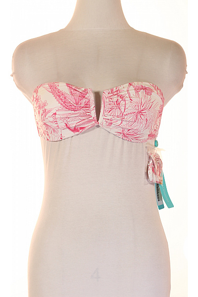 dámské plavky podprsenka květinové růžové bez ramínek Vel. 42 | Unimoda | obrázek 2