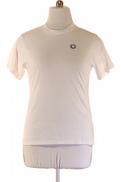 Hugo Boss Pánské Bavlněné Tričko S Krátkým Rukávem Bílé S Výšivkou Basic Vel. M