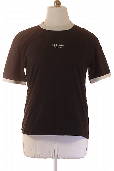 Hollister Pánské tričko s krátkým rukávem a nápisem bavlněné černé Vel. M | Hollister | obrázek 2