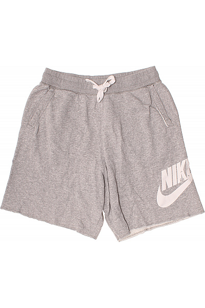 Nike Pánské šedé Teplákové Kraťasy S Potiskem Velikost EU L