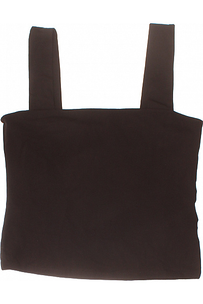 dámské tričko bez rukávů bavlněné černé basic crop top Vel. 38 | Unimoda | obrázek 2