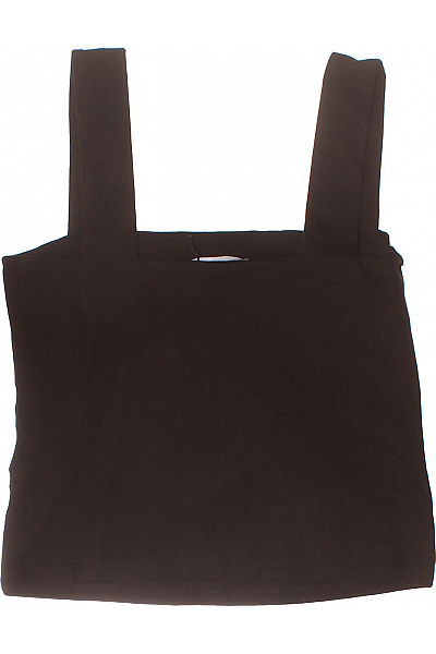 dámské tričko bez rukávů bavlněné černé basic crop top Vel. 38 | Unimoda | obrázek 3