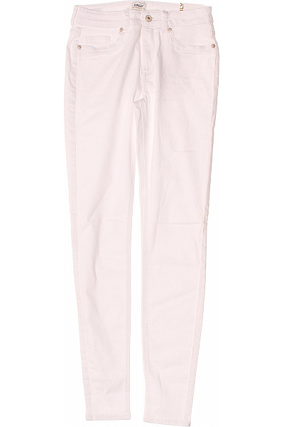 ONLY Dámské Bílé Strečové Skinny Džíny S Kapsami Vel. 34