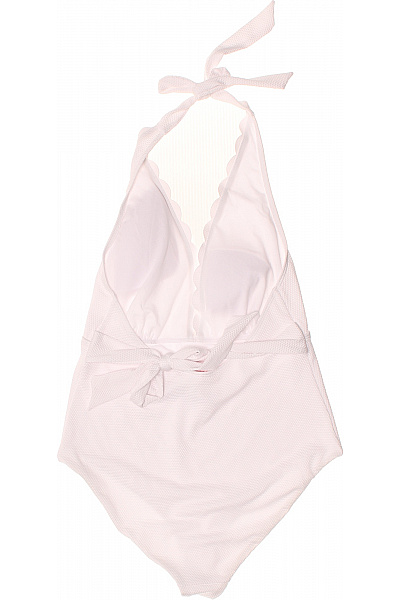 Hunkemoller jednodílné plavky za krk s volánky růžové žebrované Vel. 44 | Hunkemoller | obrázek 3