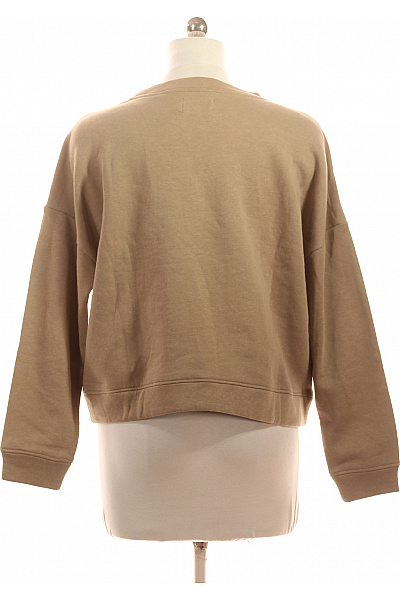 PIECES Dámská mikina hnědá s dlouhým rukávem crewneck zkrácená jednobarevná Velikost M | PIECES | obrázek 2