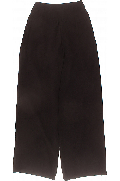 Dámské černé široké elegantní kalhoty s vysokým pasem Velikost XXS | Unimoda | obrázek 3