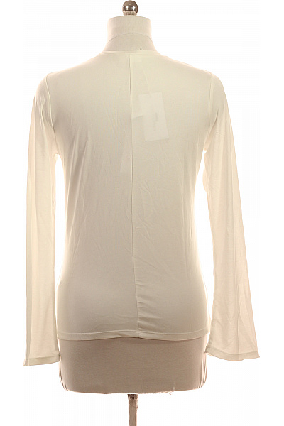 Dámské tričko s dlouhým rukávem bílé basic jednobarevné modalové Velikost XXL | Unimoda | obrázek 3