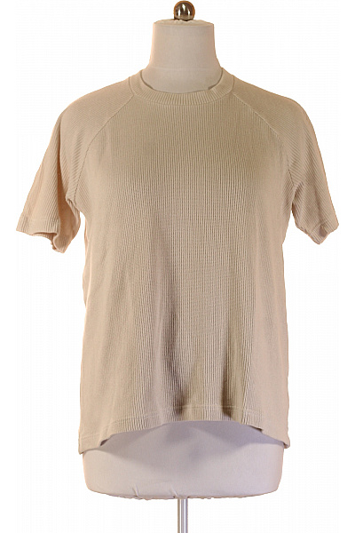 Pánské Tričko Béžové S Krátkým Rukávem Basic Velikost XL